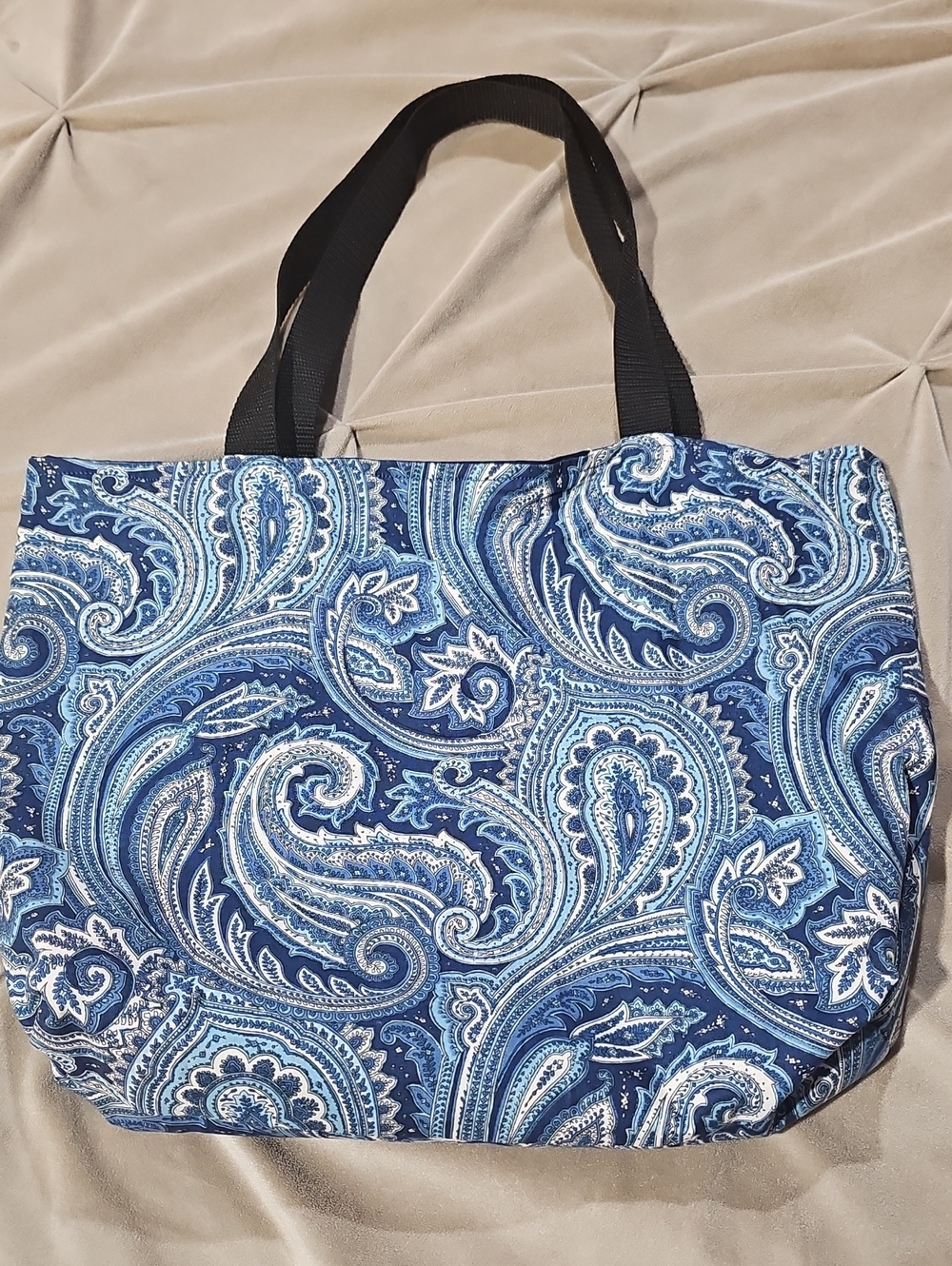 Blue Paisley Tote Bag - Spacious Everyday Carry